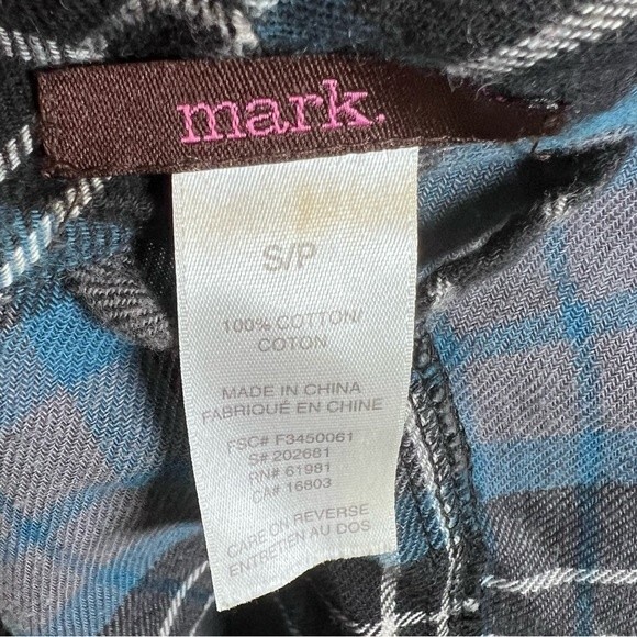 Plaid flannel diagonal zip top jacket with pockets size small - Picture 6 of 6